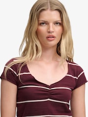 Maroon Punainen - Superdry Athletic Essentials -pitkähihainen gobe-toppi - Kuva 3 / 7