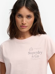 Superdry Pink Luxe Casual Classic T-Shirt - Image 5 of 5