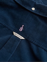 Superdry Blue Needle Cord Long Sleeve Shirt - Image 2 of 2