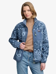 Superdry Blue Outdoor Printed Zip Fleece - Image 3 of 7