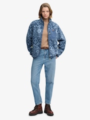 Superdry Blue Outdoor Printed Zip Fleece - Image 4 of 7