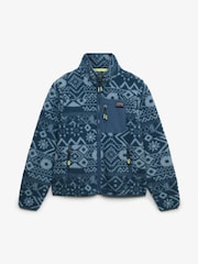 Superdry Blue Outdoor Printed Zip Fleece - Image 6 of 7