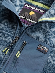 Superdry Blue Outdoor Printed Zip Fleece - Image 7 of 7