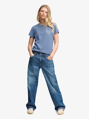 Superdry Blue Luxe Casual Classic T-Shirt - Image 5 of 8