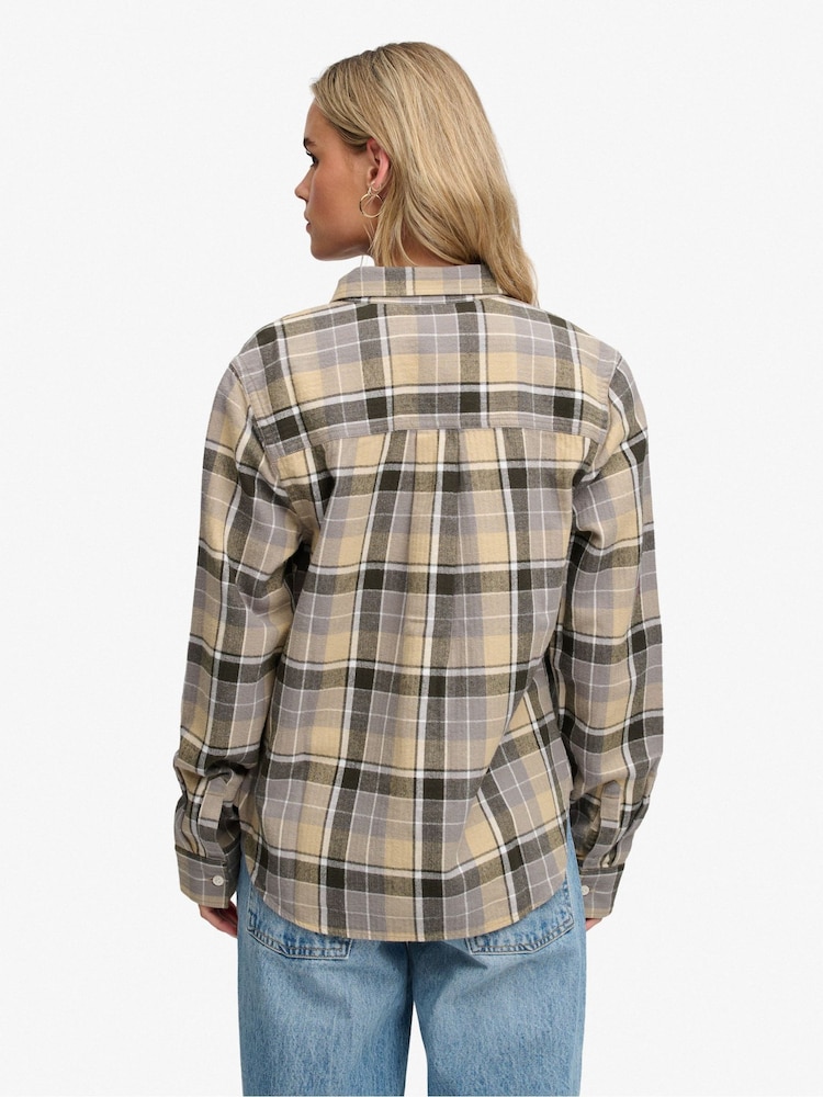 Superdry Brown Lumberjack Check Flannel Shirt - Image 2 of 5