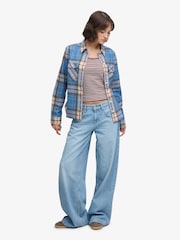 Superdry Sky Blue Lumberjack Check Flannel Shirt - Image 2 of 5