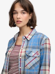 Superdry Sky Blue Lumberjack Check Flannel Shirt - Image 3 of 5
