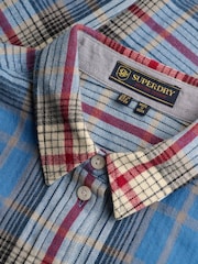 Superdry Sky Blue Lumberjack Check Flannel Shirt - Image 5 of 5