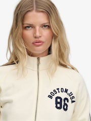 Superdry White Athletic Applique Track Top - Image 5 of 8