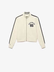 Superdry White Athletic Applique Track Top - Image 6 of 8