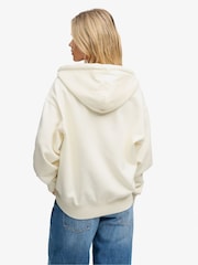 Superdry Cream Luxe Casual Zip Hoodie - Image 5 of 7