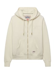 Superdry Cream Luxe Casual Zip Hoodie - Image 7 of 7