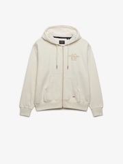 Superdry White Luxe Fur Lined Zip Hoodie - Image 5 of 7