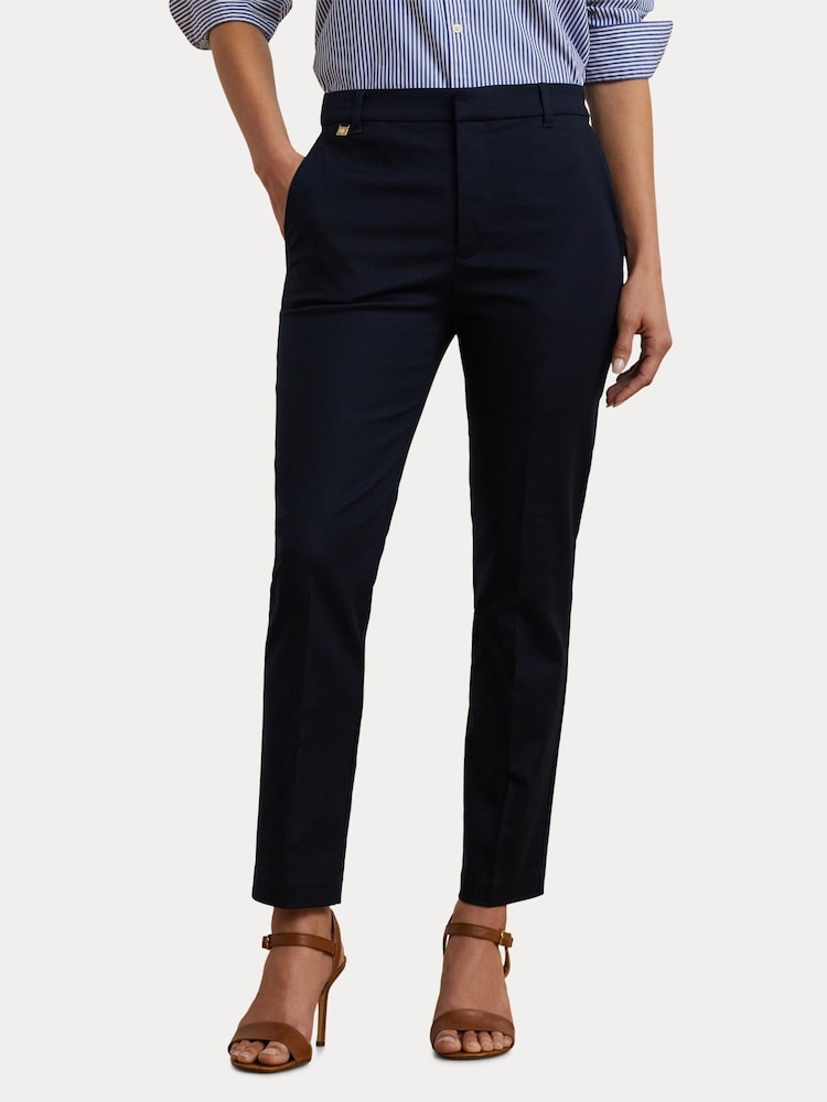 Lauren Ralph Lauren Blue Lakythia Slim Leg Trousers - Image 1 of 4