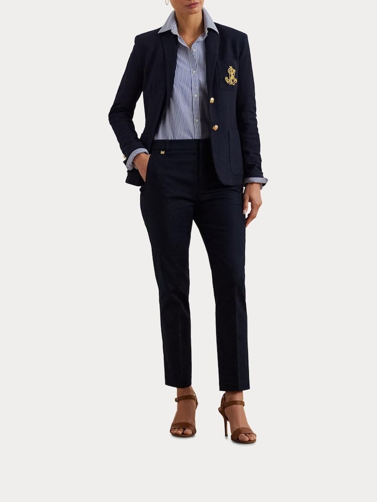 Lauren Ralph Lauren Blue Lakythia Slim Leg Trousers - Image 2 of 4