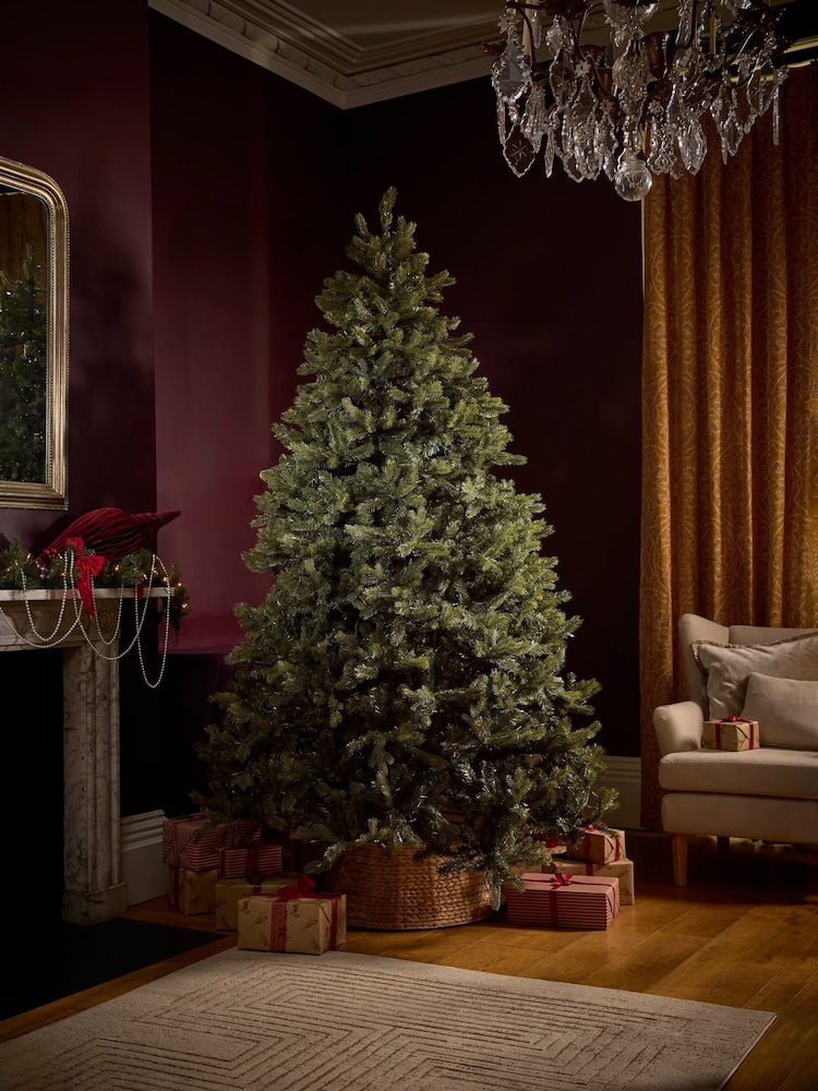 Cox & Cox Green Opulent Pine Pre-Lit 7ft Christmas Tree 7ft - Image 1 of 2