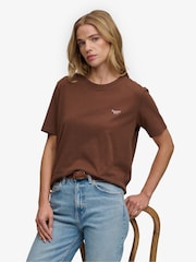 ブラウン - Superdry Signature 刺繍Tシャツ - 画像 3 / 7