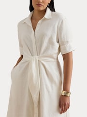 Lauren Ralph Lauren White Wakana-3/4 Sleeve-Casual Dress - Image 7 of 8