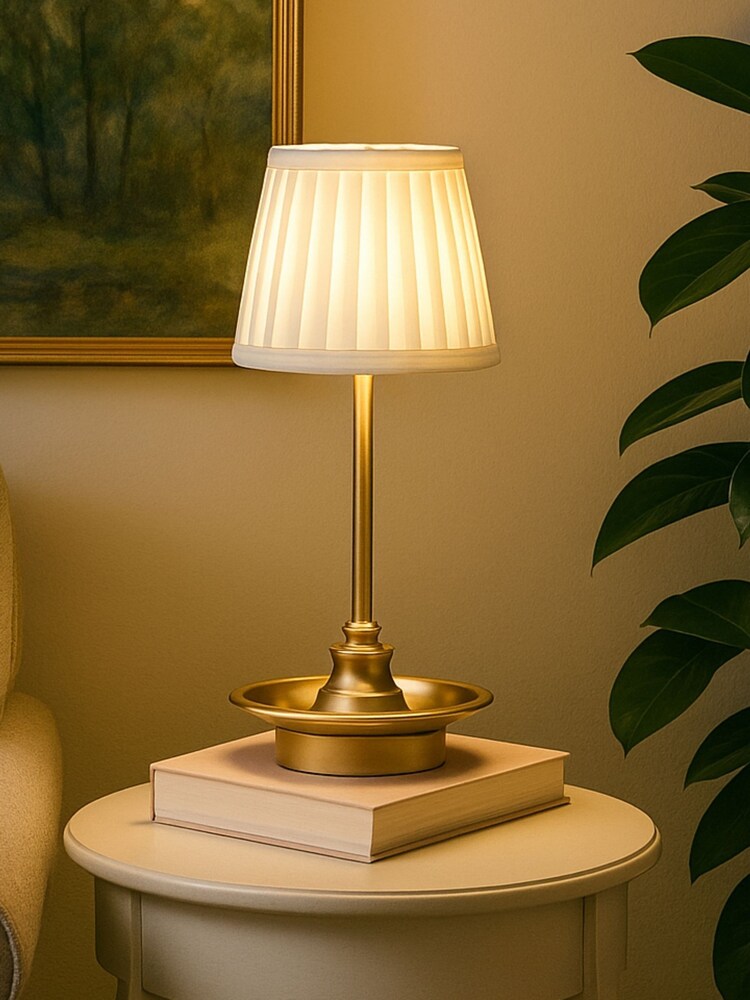 Searchlight Gold Rechargeable Table Lamp - Image 1 of 4 Searchlight Gold Rechargeable Table Lamp - Image 1 of 4