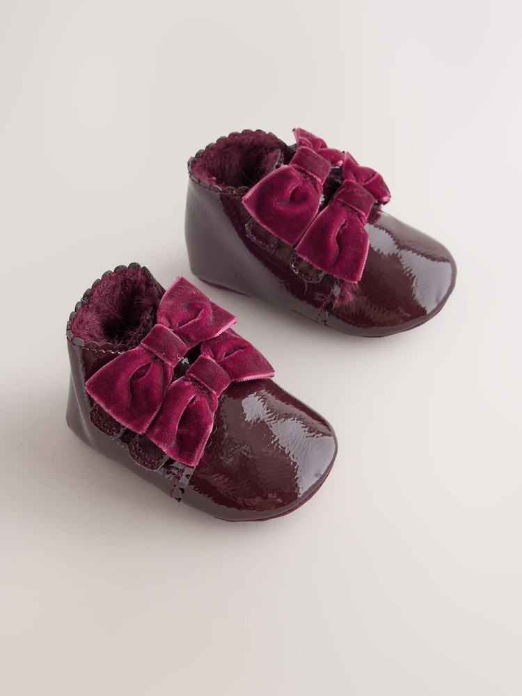 Lazo rojo burdeos - Botas para bebé (0-24meses) - Imagen 1 de 5