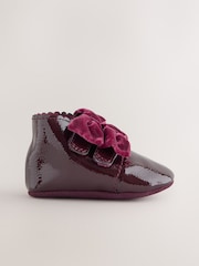 Lazo rojo burdeos - Botas para bebé (0-24meses) - Imagen 2 de 5