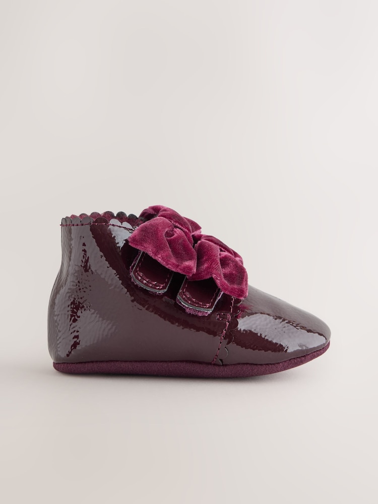 Lazo rojo burdeos - Botas para bebé (0-24meses) - Imagen 2 de 5