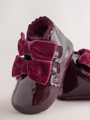 Lazo rojo burdeos - Botas para bebé (0-24meses) - Imagen 4 de 5