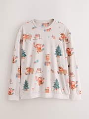 Oatmeal Hamish The Highland Cow Family Matchback Christmas Cosy Long Sleeve Pyjamas - Image 2 of 5