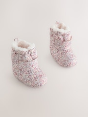 Pink Floral Baby Snow Boots (0-24mths) - Image 1 of 5