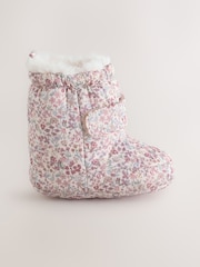 Pink Floral Baby Snow Boots (0-24mths) - Image 2 of 5