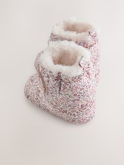 Pink Floral Baby Snow Boots (0-24mths) - Image 4 of 5