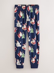 Navy Blue Santa Printed Family Matching Pyjamas Set - Image 8 of 9