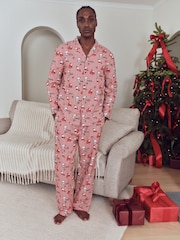 Snoopy Red Check Button Through Set Family Matching Christmas Pyjamas Set - Image 1 of 10