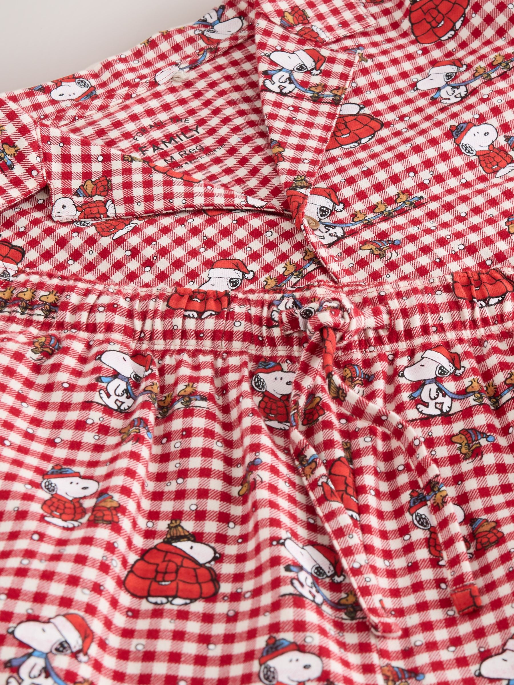 Buy Snoopy Red Check Button Through Set Family Matching Christmas