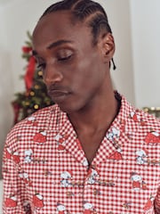 Snoopy Red Check Button Through Set Family Matching Christmas Pyjamas Set - Image 4 of 10