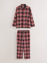 Rød/Navy Check - Sæt med Knapper - Matchende familiesæt med pyjamas til jul - Billede 6 af 10