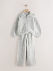 Gris - Ensemble Sweat-shirt à capuche et Pantalons en maille (3-16ans) - Image 7 de 10