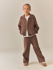 Brown Knitted Hoodie & Trousers Set (3-16yrs) - Image 2 of 5