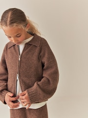 Brown Knitted Hoodie & Trousers Set (3-16yrs) - Image 5 of 5