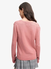 Rosa claro - Suéter Cuello de pico lavado Superdry - Imagen 5 de 8