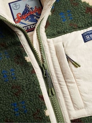 Superdry Green Onion Quilt Hybrid Fleece - Image 8 of 8