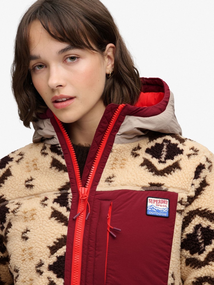 Superdry Sherpa Jaquard Hybrid Fleece - Պատկեր 2 8-ից