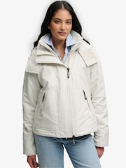Superdry Grey Marl Hooded Arctic Windcheater Jacket - Image 1 of 9
