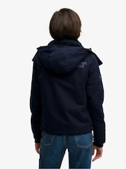 Superdry Blue Hooded Micro Fibre Arctic Windcheater - Image 3 of 4