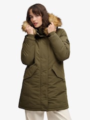 Superdry Brown Hooded Everest Parka Jacket - Image 3 of 6