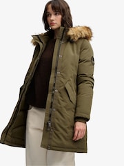 Superdry Brown Hooded Everest Parka Jacket - Image 4 of 6