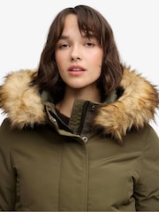 Superdry Brown Hooded Everest Parka Jacket - Image 5 of 6