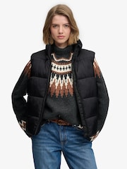 Superdry Black Borg Lined Gilet - Image 3 of 8