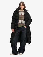 Musta - Superdry City Longline -mikrokuitutakki - Kuva 1 / 5