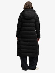 Musta - Superdry City Longline -mikrokuitutakki - Kuva 2 / 5